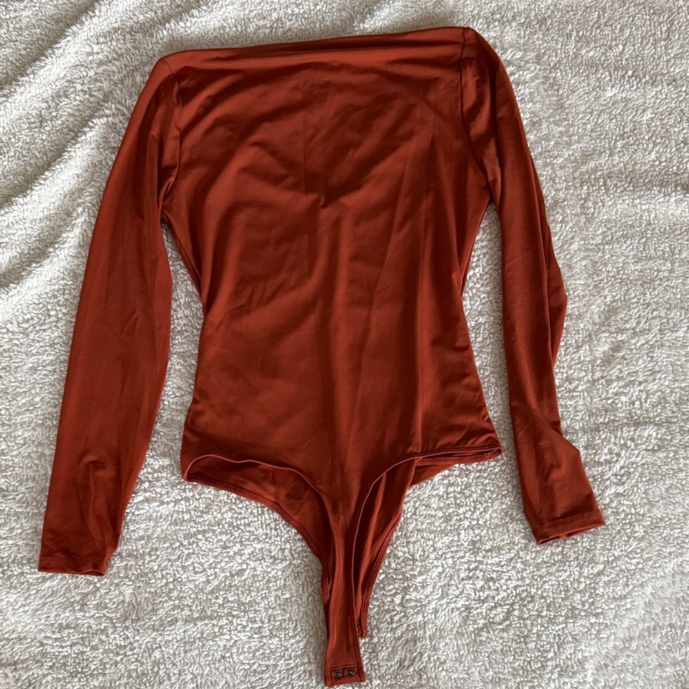 Abercrombie & Fitch Rust Long Sleeve Bodysuit - Picture 5 of 7